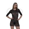 Vestido de Tul Transparente con Mangas Elegantes